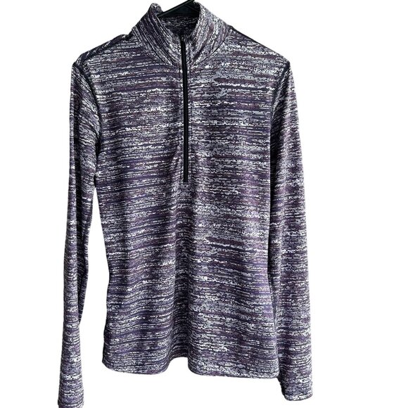 Nike Women's Dri-Fit 1/2 Zip Pullover Purple/Gray Sz M - Picture 3 of 7